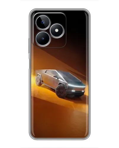 Чехол для Realme C53 с картинкой «Cybertruck в пустыне»