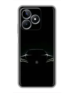 Чехол для Realme C53 с картинкой «Mercedes — силуэт авто» Чехол для Realme C53 с картинкой «Mercedes — силуэт авто»