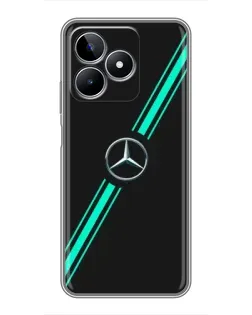 Чехол для Realme C53 с картинкой «Спортивные линии Mercedes» Чехол для Realme C53 с картинкой «Спортивные линии Mercedes»