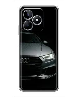 Чехол для Realme C53 с картинкой «Audi — детализация кузова»