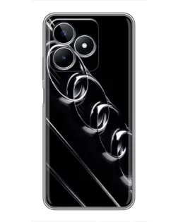Чехол для Realme C53 с картинкой «Audi — абстрактные кольца»