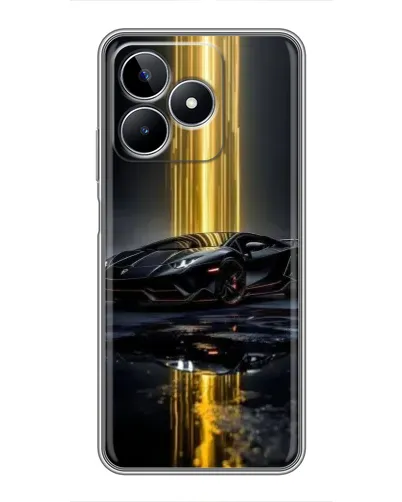 Чехол для Realme C53 с картинкой «Ночной Lamborghini драйв»