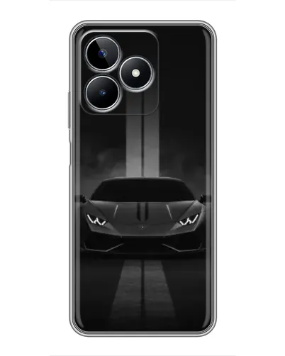 Чехол для Realme C53 с картинкой «Lamborghini симметрия дорог»