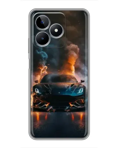 Чехол для Realme C53 с картинкой «Lamborghini дымная эстетика»