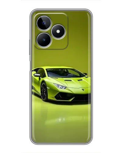 Чехол для Realme C53 с картинкой «Салатовый Lamborghini Huracan»