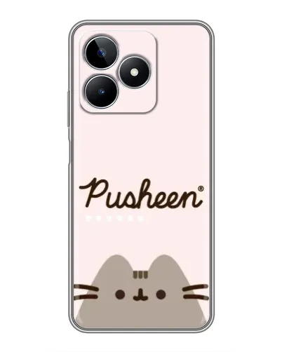 Чехол для Realme C53 с картинкой «Pusheen логотип»