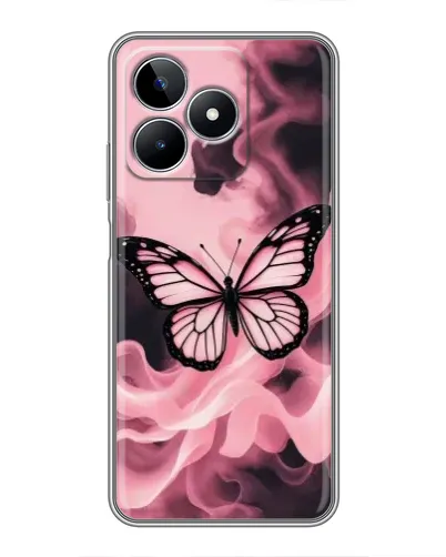 Чехол для Realme C53 с картинкой «Бабочка в дыму»