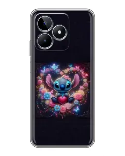 Чохол для Realme C53 з картинкою «Stitch у квітах» Чохол для Realme C53 з картинкою «Stitch у квітах»