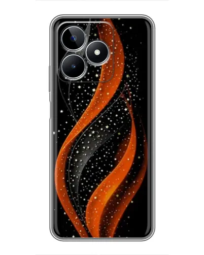 Чехол для Realme C53 с картинкой «Огненная звездная волна»