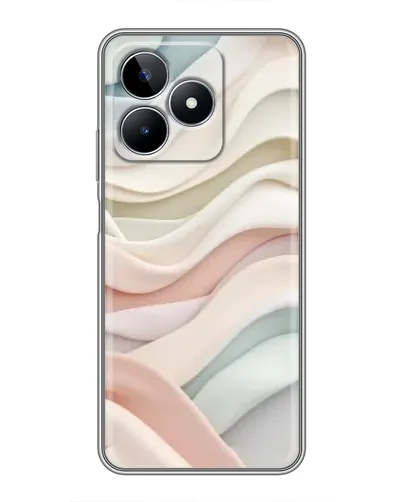 Чехол для Realme C53 с картинкой «Пастельные нежные волны»