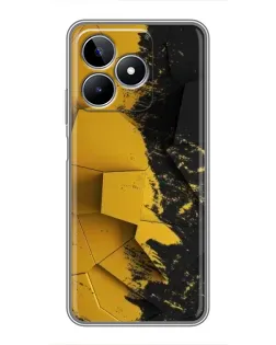Чехол для Realme C53 с картинкой «Золотые осколки геометрии»