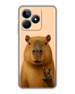 Чехол для Realme C53 с картинкой «Капибара виктория» Чехол для Realme C53 с картинкой «Капибара виктория»