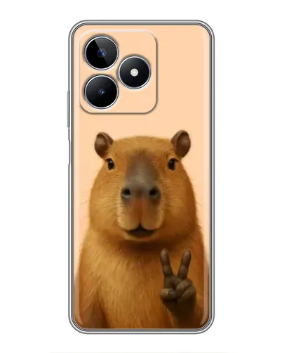 Чехол для Realme C53 с картинкой «Капибара виктория»