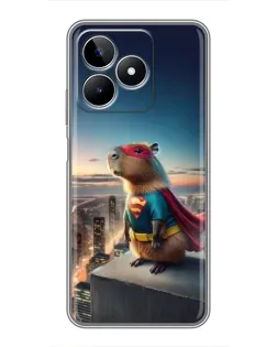 Чехол для Realme C53 с картинкой «Капи-мен супергерой» Чехол для Realme C53 с картинкой «Капи-мен супергерой»