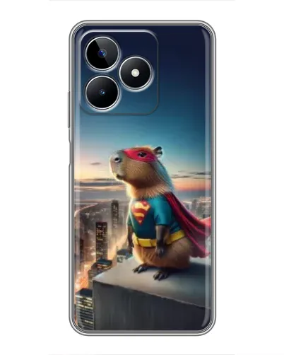 Чехол для Realme C53 с картинкой «Капи-мен супергерой»