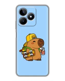 Чехол для Realme C53 с картинкой «Капибара на скейте» Чехол для Realme C53 с картинкой «Капибара на скейте»