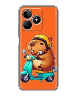 Чехол для Realme C53 с картинкой «Капибара на скутере» Чехол для Realme C53 с картинкой «Капибара на скутере»