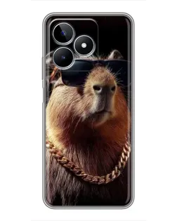 Чехол для Realme C53 с картинкой «Капибара золотая цепь» Чехол для Realme C53 с картинкой «Капибара золотая цепь»