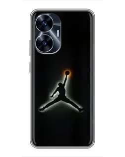Чехол для Realme C55 с картинкой «Jordan Gradient Logo»