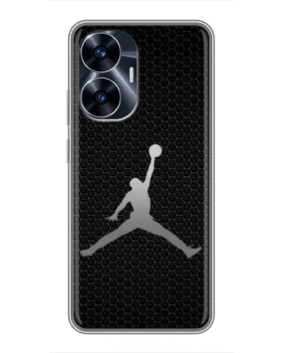 Чехол для Realme C55 с картинкой «Jordan Dark Carbon»
