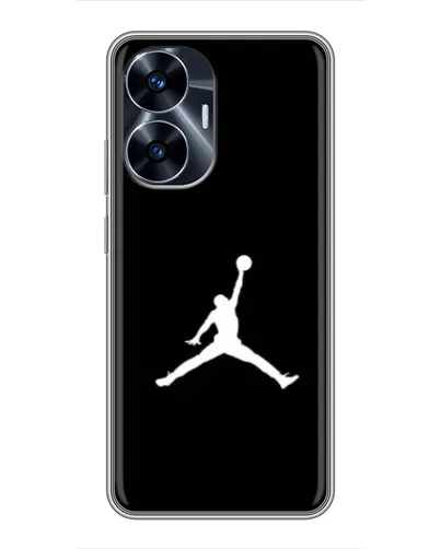 Чехол для Realme C55 с картинкой «Jordan Silhouette»