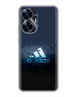 Чехол для Realme C55 с картинкой «Adidas Water Drops»