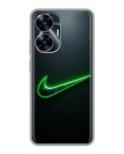 Чехол для Realme C55 с картинкой «Неоновый контур Nike» Чехол для Realme C55 с картинкой «Неоновый контур Nike»