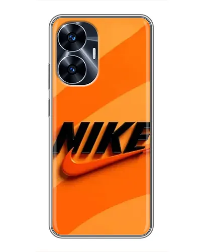 Чехол для Realme C55 с картинкой «Оранжевый драйв Nike» Чехол для Realme C55 с картинкой «Оранжевый драйв Nike»