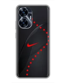 Чехол для Realme C55 с картинкой «Абстрактный дизайн Nike» Чехол для Realme C55 с картинкой «Абстрактный дизайн Nike»