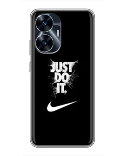 Чехол для Realme C55 с картинкой «Текстовый принт Nike» Чехол для Realme C55 с картинкой «Текстовый принт Nike»