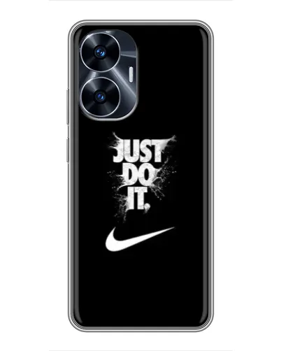 Чехол для Realme C55 с картинкой «Текстовый принт Nike» Чехол для Realme C55 с картинкой «Текстовый принт Nike»