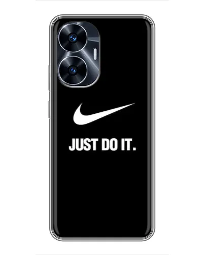 Чехол для Realme C55 с картинкой «Классический принт Nike» Чехол для Realme C55 с картинкой «Классический принт Nike»