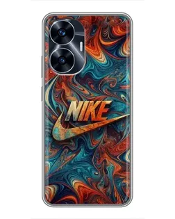 Чехол для Realme C55 с картинкой «Nike в абстракции» Чехол для Realme C55 с картинкой «Nike в абстракции»