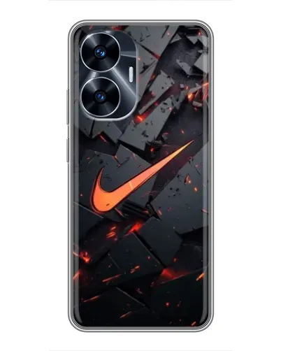 Чехол для Realme C55 с картинкой «Nike — эффект разломов» Чехол для Realme C55 с картинкой «Nike — эффект разломов»