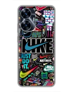 Чехол для Realme C55 с картинкой «Яркий коллаж Nike» Чехол для Realme C55 с картинкой «Яркий коллаж Nike»