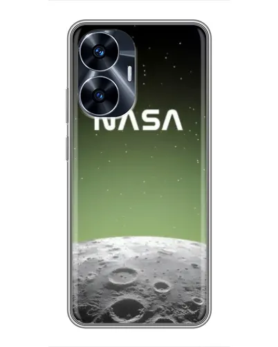 Чехол для Realme C55 с картинкой «NASA — лунный градиент» Чехол для Realme C55 с картинкой «NASA — лунный градиент»