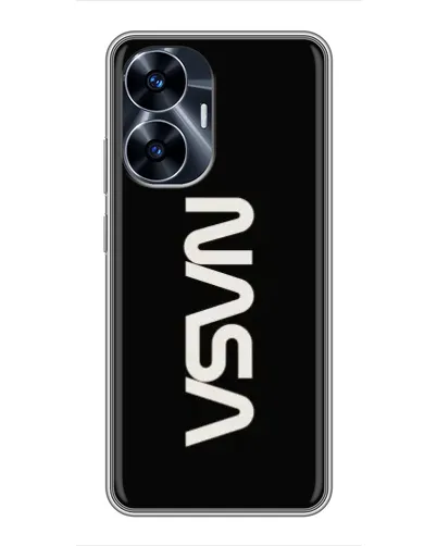 Чехол для Realme C55 с картинкой «NASA — вертикальный логотип» Чехол для Realme C55 с картинкой «NASA — вертикальный логотип»