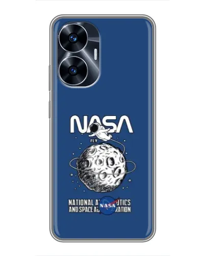 Чехол для Realme C55 с картинкой «NASA — лунная миссия» Чехол для Realme C55 с картинкой «NASA — лунная миссия»