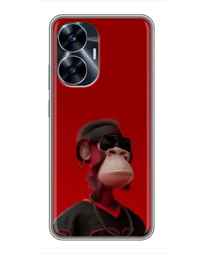 Чехол для Realme C55 с картинкой «Bored Ape в красном» Чехол для Realme C55 с картинкой «Bored Ape в красном»