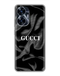 Чехол для Realme C55 с картинкой «Gucci — шелковые волны»
