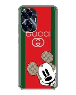 Чохол для Realme C55 з картинкою «Gucci — смуги та Міккі»