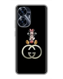 Чохол для Realme C55 з картинкою «Мінні Маус на лого»