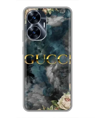 Чехол для Realme C55 с картинкой «Абстрактные цветы Gucci» Чехол для Realme C55 с картинкой «Абстрактные цветы Gucci»