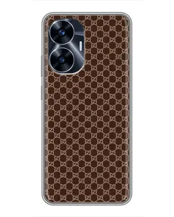 Чохол для Realme C55 з картинкою «Gucci — шоколадна сітка»