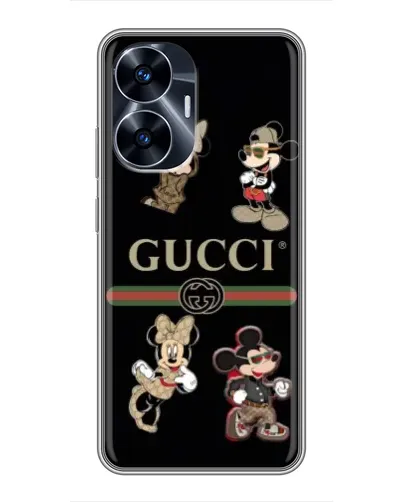 Чохол для Realme C55 з картинкою «Gucci — герої Disney та монограма» Чохол для Realme C55 з картинкою «Gucci — герої Disney та монограма»