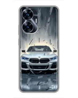 Чохол для Realme C55 з картинкою «BMW у світлі фар» Чохол для Realme C55 з картинкою «BMW у світлі фар»
