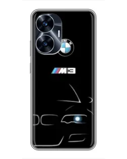 Чохол для Realme C55 з картинкою «Мінімалістичний принт BMW M3» Чохол для Realme C55 з картинкою «Мінімалістичний принт BMW M3»