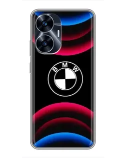 Чохол для Realme C55 з картинкою «Логотип BMW та неонові дуги» Чохол для Realme C55 з картинкою «Логотип BMW та неонові дуги»