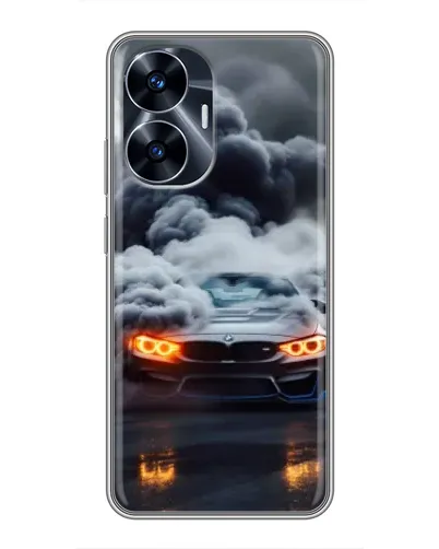 Чохол для Realme C55 з картинкою «BMW у диму» Чохол для Realme C55 з картинкою «BMW у диму»