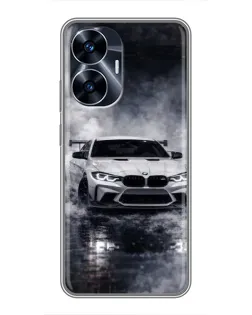 Чохол для Realme C55 з картинкою «BMW крізь туман» Чохол для Realme C55 з картинкою «BMW крізь туман»